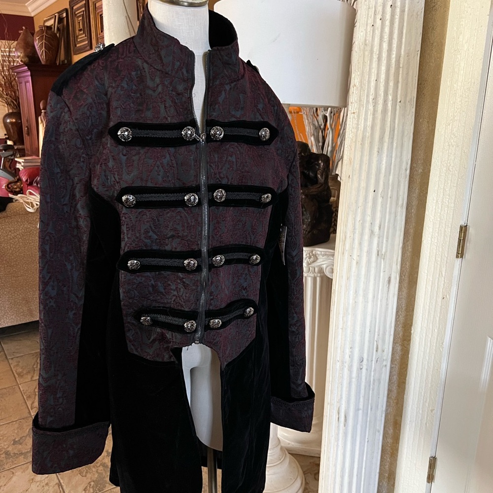 Spirit Halloween Costume Chic Black Velvet Jacket